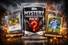 Topps Mystery Football Pack ⚽ 20 carte - 1 autografo + 1 numerato garantito