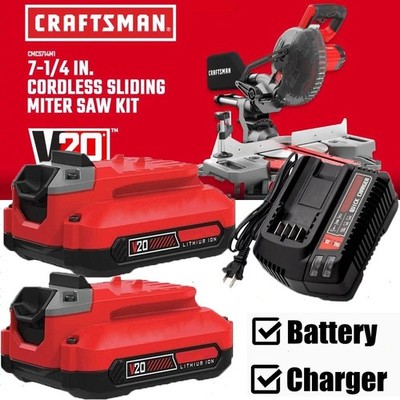 2PACK For Craftsman V20 20 Volt MAX Li-ion Battery OR Charger CMCB204 CMCB202