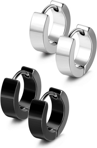 Titanium Huggie Hoop Earrings Hypoallergenic Nickel