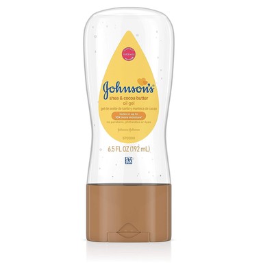 Johnson's Baby Oil Gel 6.5 Fl Oz Shea Cocoa Butter Moisturizing for Baby Skin