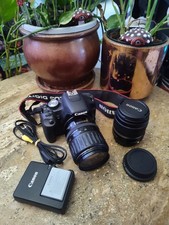 Canon EOS T1i Rebel Camera DS126231 18-55mm 35-135mm Lens Charger Battery
