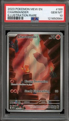 Pokemon Charmander 151 MEW EN Illustration Rare #168 PSA 10 Gem Mint