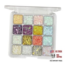 Face Glitter, 16Colors Chunky Fine Holographic Glitter 16colors glitter flower