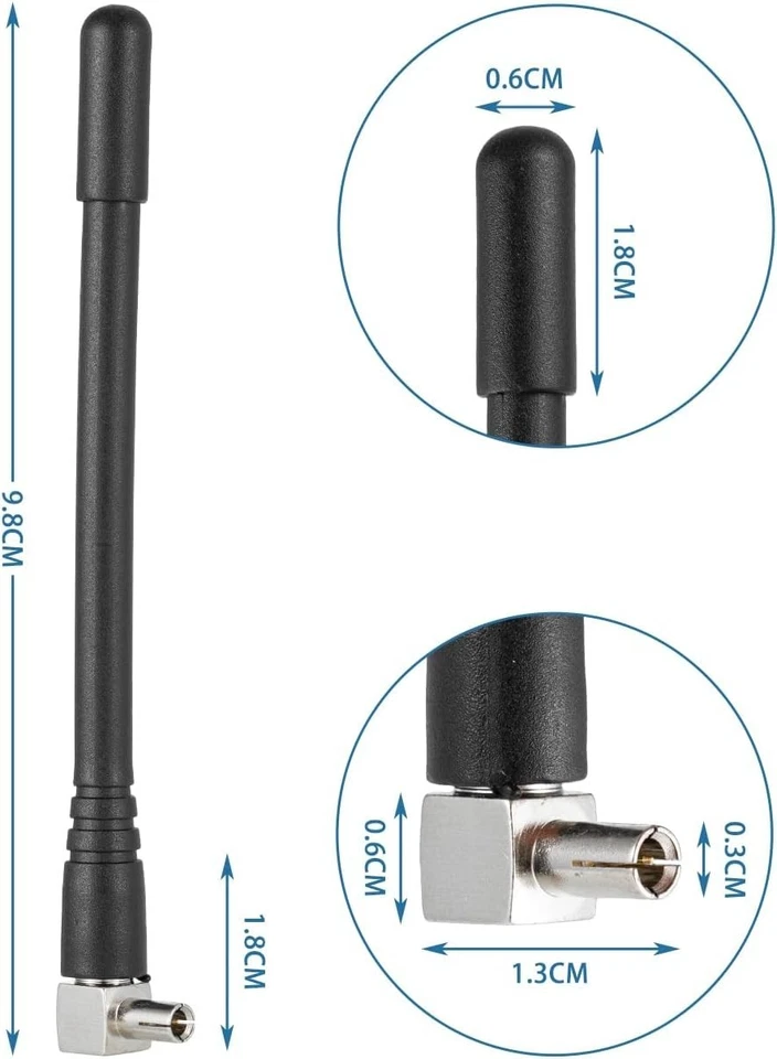 Confezione 2 Antenne 4G LTE TS9 per Modem USB 4G LTE MiFi Mobile WiFi Router Hotspot - Immagine 4 di 4