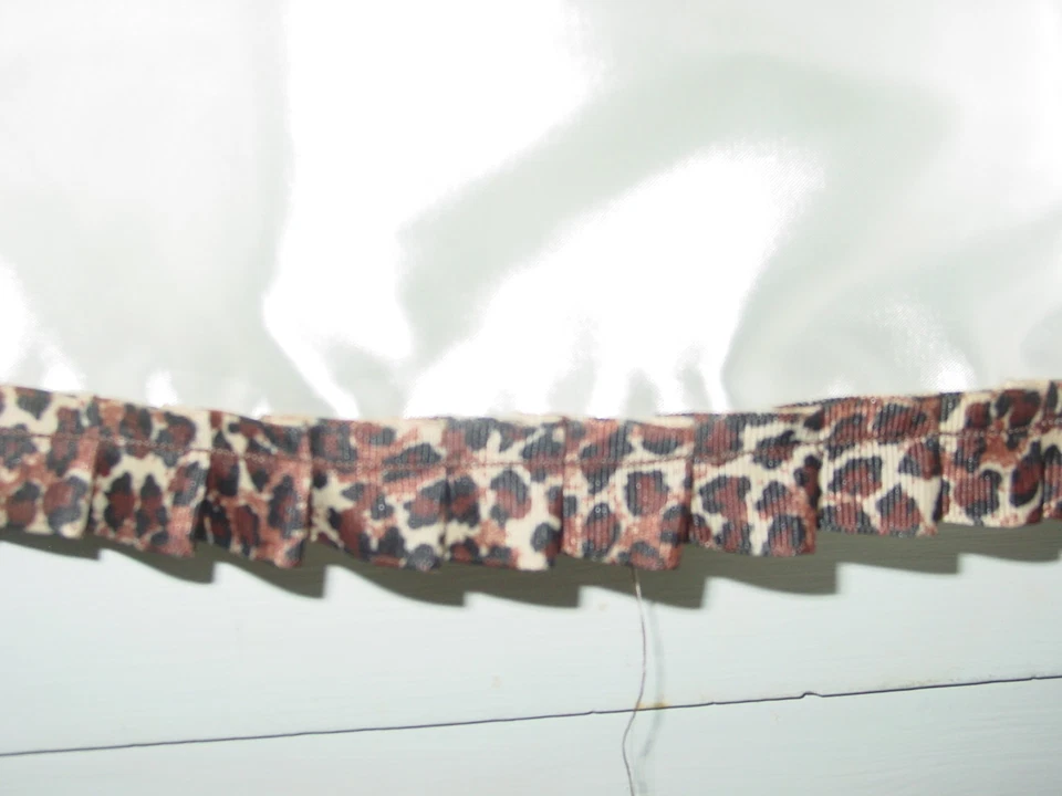 Off White Cream Satin Half Slip Leopard Trim 28"-54" Sissy-XXL 1X 2X NEW - Изображение 3 из 3