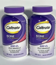 Caltrate 600 Plus D3 Minerals Calcium and Vitamin D Supplement 165 Count 2 PACK
