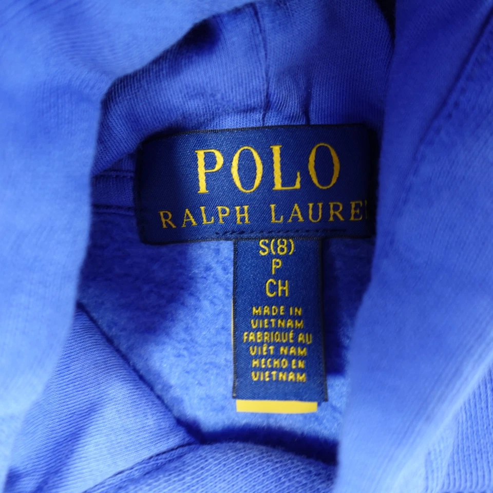 Толстовка с капюшоном Polo Ralph Lauren для мальчиков 8 маленьких из хлопковой смеси флис оранжевый пони с дефектом - Изображение 2 из 4