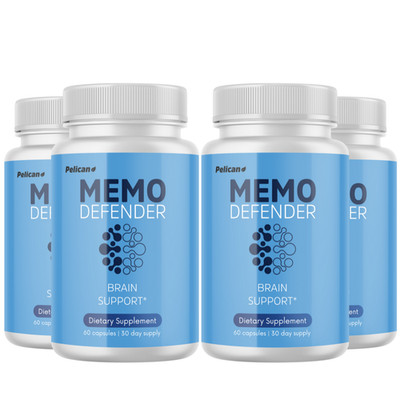 Memo Defender- Brain Support- 4 Bottles- 240 Capsules