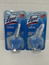 2 Pcs Lysol Hygienic Atlantic FRESH SCENT Automatic Toilet Cleaner Blue Clip On