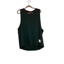 NWT City Chic CCX Dark Green Muscle Tank Top Plus Size 14 Stretchy