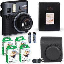 Instax Mini 41 Instant Camera Vintage Black.  Value Pack 40 Sheets  Shutter