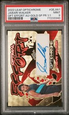 Jabari Walker 1/1 PSA 10 AUTO 2022 Leaf Optichrome Optimal GOLD SUPER PRISMATIC