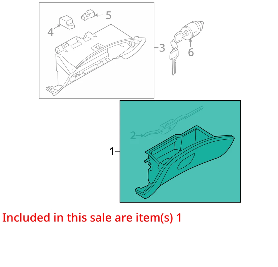 Compartemnt хранения перчаточный ящик коричневый OE 685001ba0a подходит INFINITI EX35 2008-2012 - Изображение 4 из 4