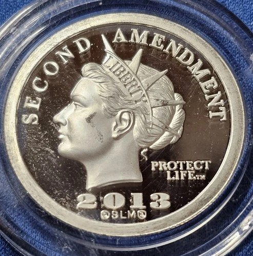 A $25 Norfed Liberty 2013 1/2 oz Silver 2nd Amendment M16 Buds Gun