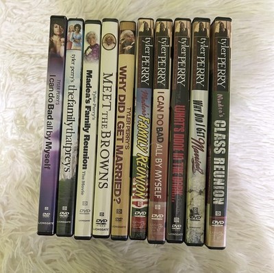 Bundle of 10 Tyler Perry Play Movies DVDs Why Did I Get Married Madea