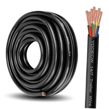 7 Way Trailer Wire - 14 Gauge 7 Conductor Heavy Duty Trailer Cable 15FT 14AWG/7