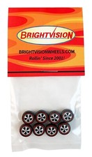 8 Brightvision Redline Wheels 8 Small US Dull Chrome Bearing Style Wheels