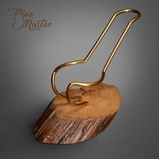 Mr Brog HAND CARVED WOODEN STAND RACK HOLDER OAK for 1 Tobacco Smoking Pipe