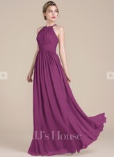 JJ's House Prom Wedding Party Dress Maxi A-line Floor-Length Chiffon Dress