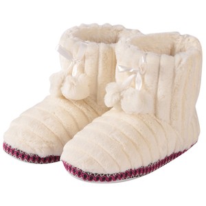 fuzzy white slipper boots