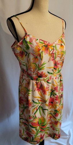 NWT J CREW Size 12 Mini Sundress Floral Multicolor Tropical Sleeveless V-Neck