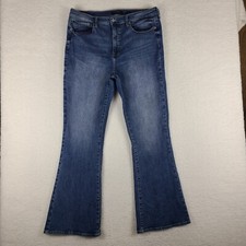 Lucky Brand Jeans Womens 16/33 Stevie High Rise Flare Dark Wash Blue