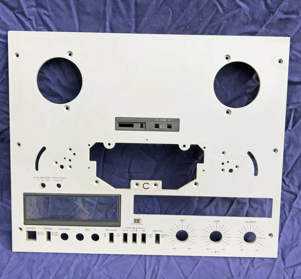 TEAC X-7R Reel to Reel Upper Face Plate Faceplate Parts Metal X-7R MKII