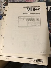 Yamaha Music Disk Recorder MDR-1 Installation Guide