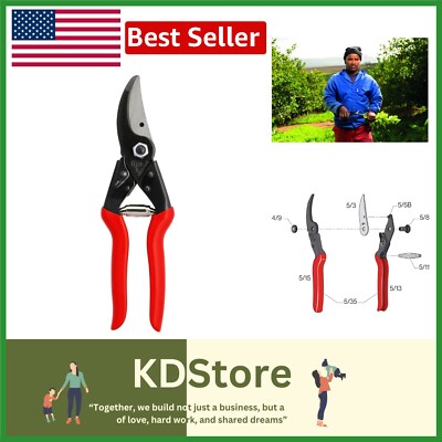 Felco F-5 Pruning Shears - One-Handed Operation for Precision Cuts