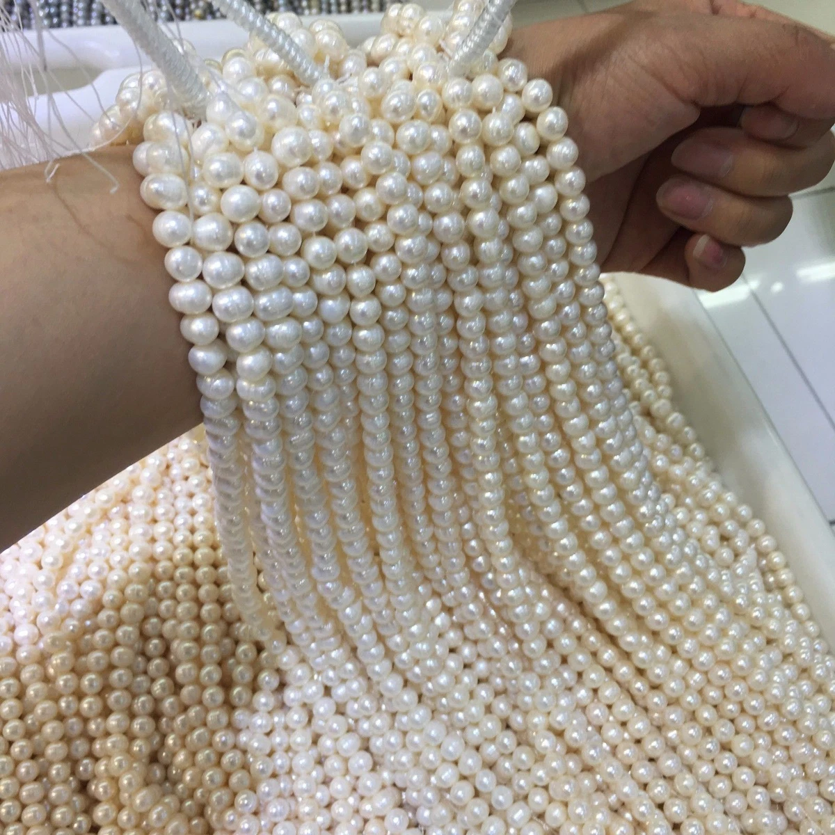 3mm-10mm Natural White Pearls Beads Irregular Freshwater Pearl Spacer Beads  for Jewelry Making Diy Bracelet Necklace