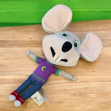 Chuck E Cheese Plush 12" Stuffed Animal Showbiz Pizza Collectible