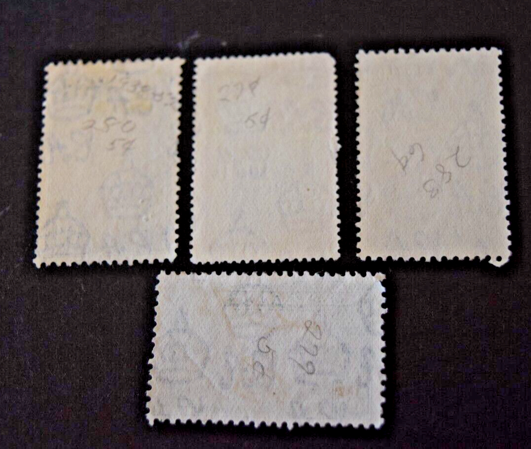 1938-1949 Ceylon Stamps SG #386-388/391 - Definitives - Used