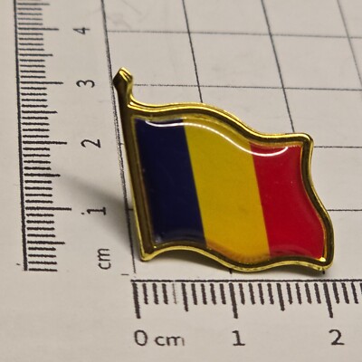 3er Pack: PIN/Anstecker RUMÄNIEN Flag Design (Metall, Epoxy) Romania
