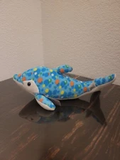 Feista Dolphin Plush with Bubble pattern W/ tags stuffed animal 13 inch 