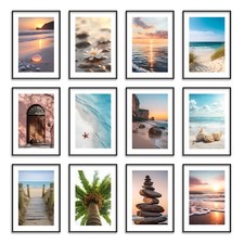 Beach Art Prints Ocean Tropical Them Coast Poster Bathroom Wall Art Decor