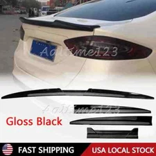 For Ford Fusion Mondeo 2013-2020 Glossy Black Rear Trunk Spoiler Wing Lip Adjust