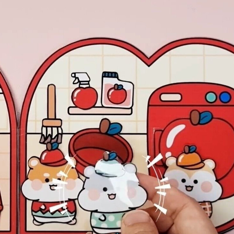 Cute Cartoon Princess Quiet Book Toys For Kids Handmade DIY Educational