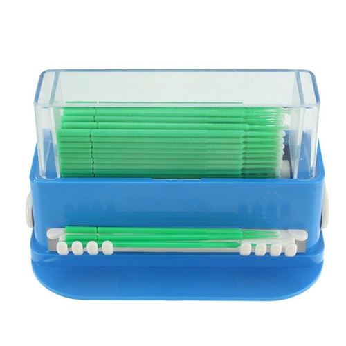 Dispenser Porta Applicatore Dentale + 400 Pezzi Monouso Micro Spazzola Fine 2.0 - Foto 1 di 12