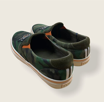 Polo by Ralph Lauren Men\'s Green Camouflage Slip-Ons Polo Ralph Lauren Thompson Tiger Green Camouflage Slip on  main image 4