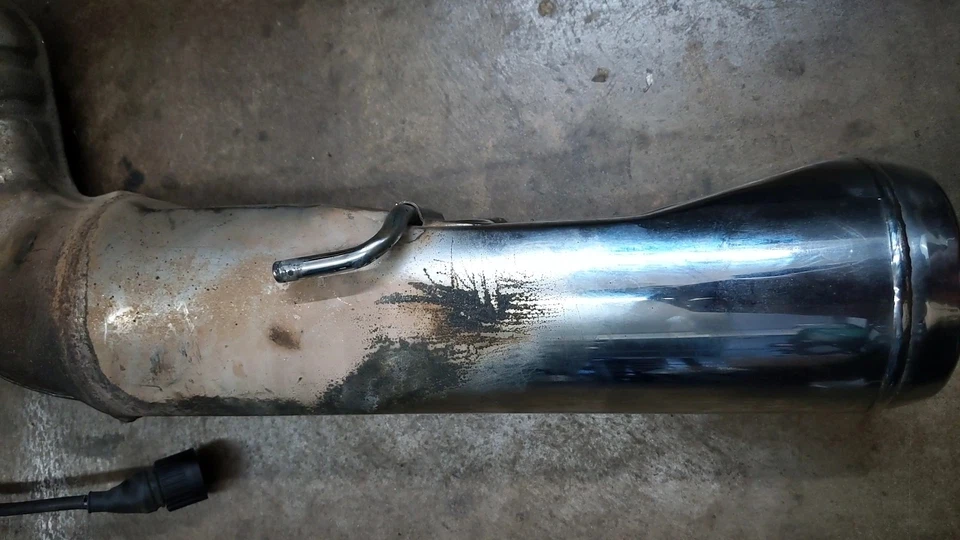 99 BMW r1100 R 1100 Chrome Exhaust Manifold Rear Muffler 18121341495 - Image 2 of 4