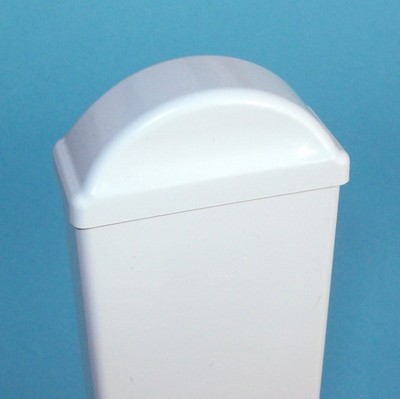 Zaunkappen B4 (60x25mm) stilform weiss für Zaunlatten Staketen Kunststoffzäune