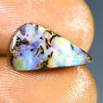 4.26 KT Cabochon Forma (15 X 9 MM) Multi Colore Australiano Koroit Masso Opale