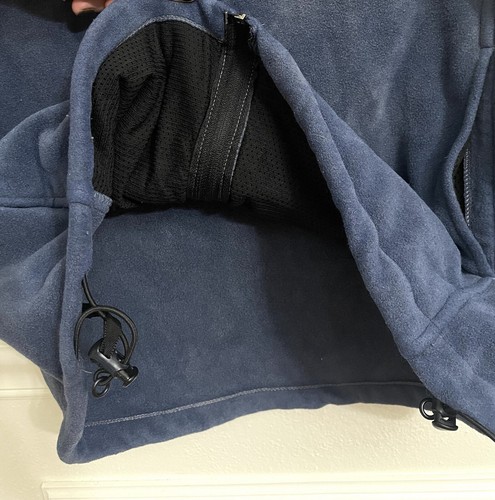 Vintage Woolrich Mens Vest XL Blue Full Zip Fleece Pockets Outdoors Hiking - Picture 6 of 6