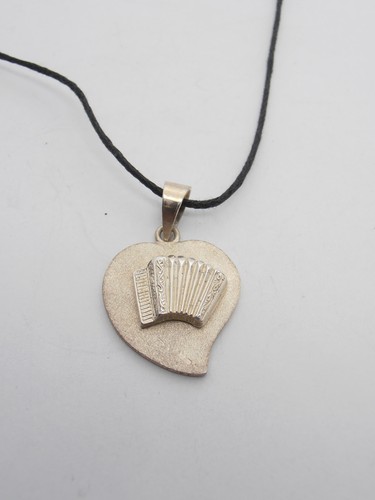 Accordion: Silver Pendant 925 Pendant Musician - Musical Instruments