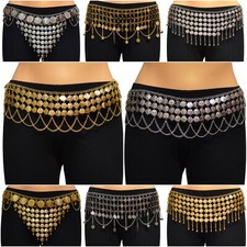 Münzgürtel Bauchtanz Belly Dance Hüfttuch Goldenen Münzen Karneval Münztuch