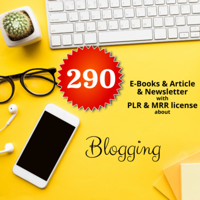 290 E-Book´s, Artikel & Newsletter zu Blogging in Englisch PLR u. MRR