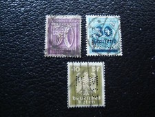 ALLEMAGNE - 3 timbres obliteres (perfores) (A49)