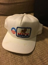 Mack Union workers for Obama Made In USA Snapback Truckers Hat Nice Condition