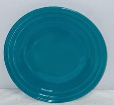 Hazel Atlas MODERNTONE PLATONITE LITTLE HOSTESS CHILD TURQUOISE 5 1/4" PLATE