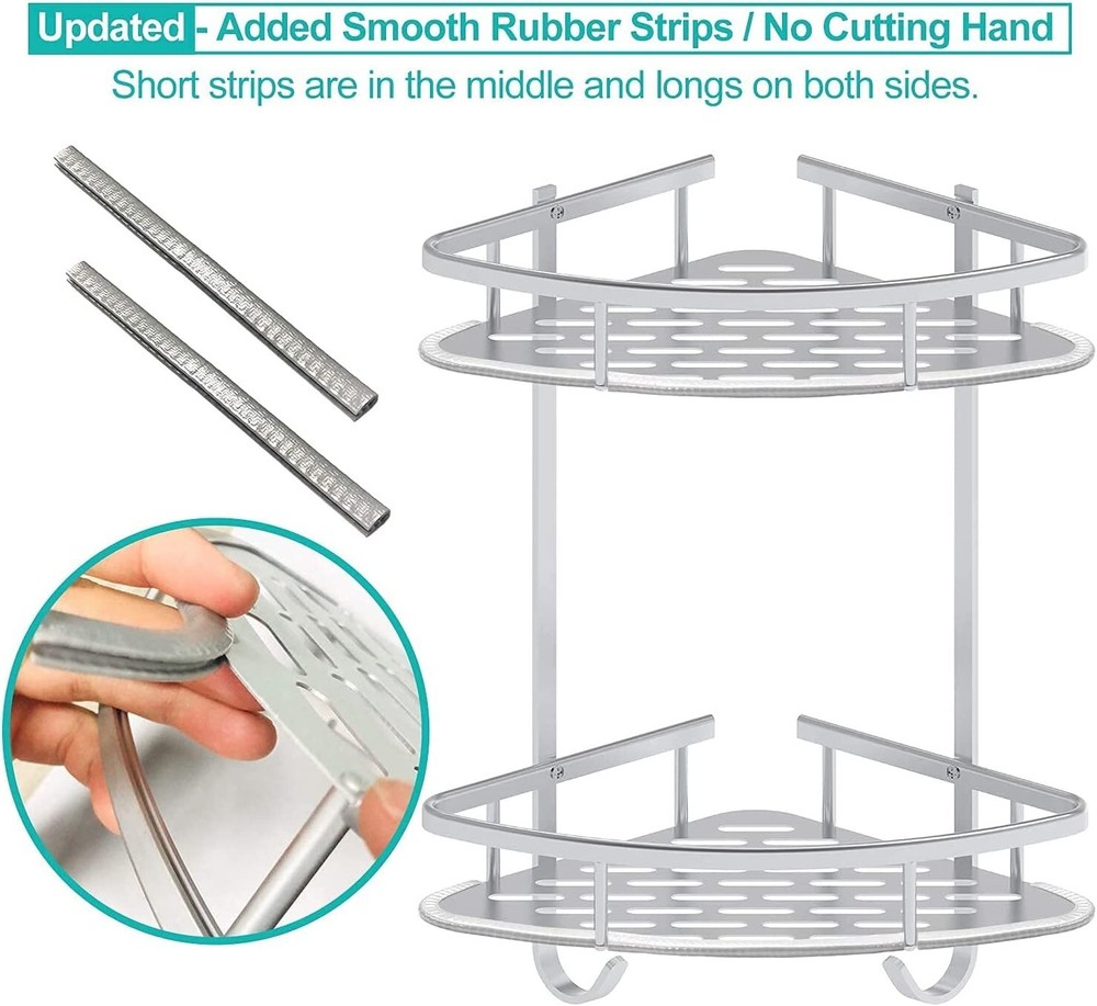 Shower Caddy Shelf Bathroom Corner Bath Rack Storage Holder Organizer